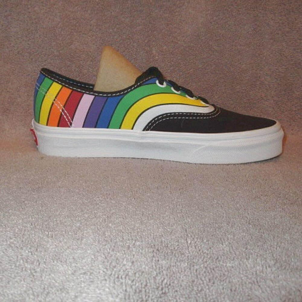 Vans Refract Rainbow Sneakers Size 6.5 Pride Lace Up Colorful Skater Shoe NEW - Picture 4 of 10
